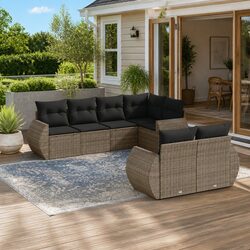 Value-Driven 7-Piece Outdoor Sectional Sofa Set