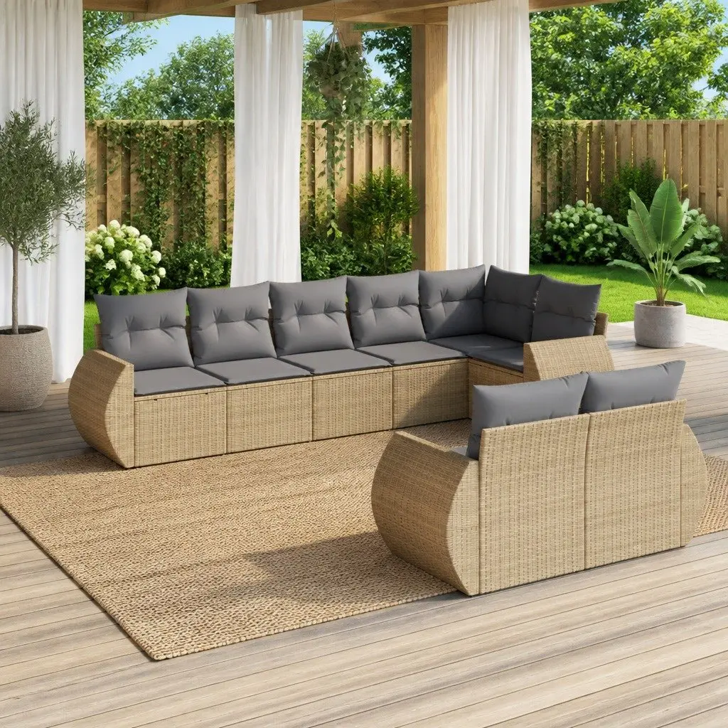 8 Piece Outdoor Sectional Sofa for Comfort