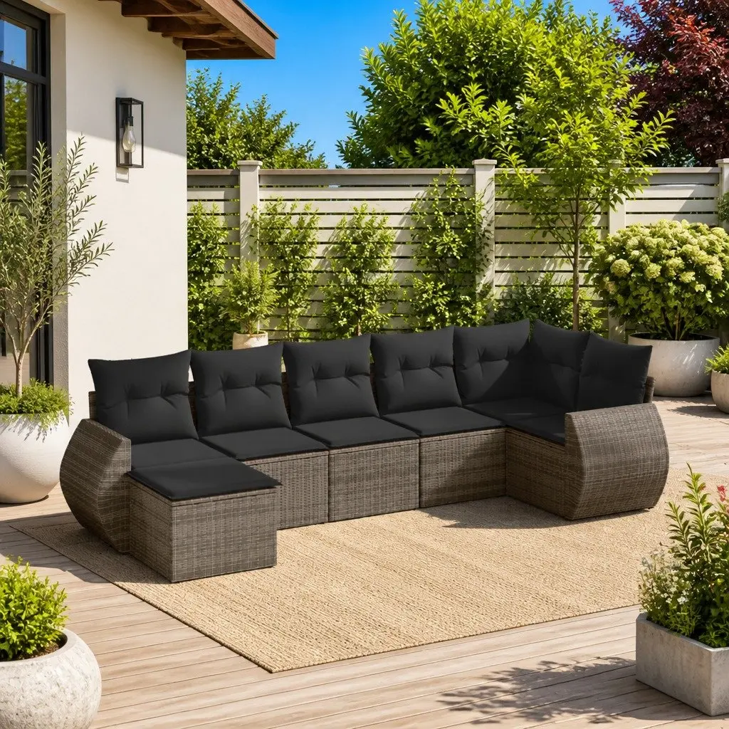 7-Piece Grey Outdoor Sofa Set