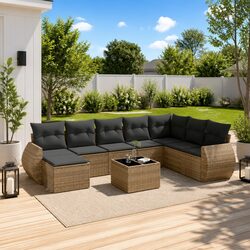 Comfortable and Practical 9-Piece Outdoor Sofa Set