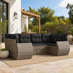 Comfort and Practicality in This 6 Piece Outdoor Sofa Set