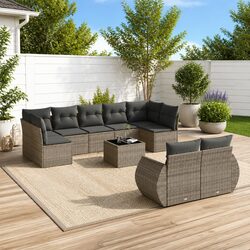 Comfortable and Stylish 10-Piece Outdoor Sofa Set