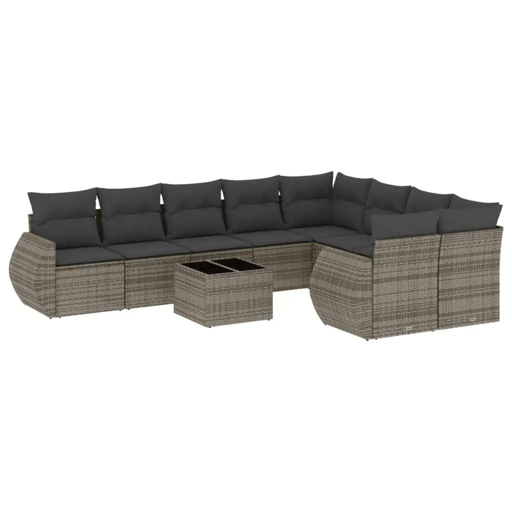10-Piece Outdoor Sofa Set in Grey