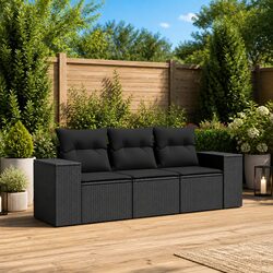 Value-Driven Black Outdoor Sofa Set for Year-Round Use