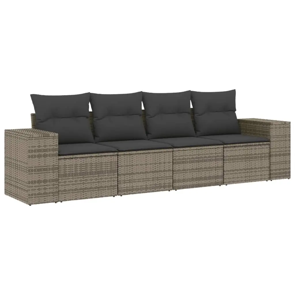4-Piece Grey Patio Sofa Set