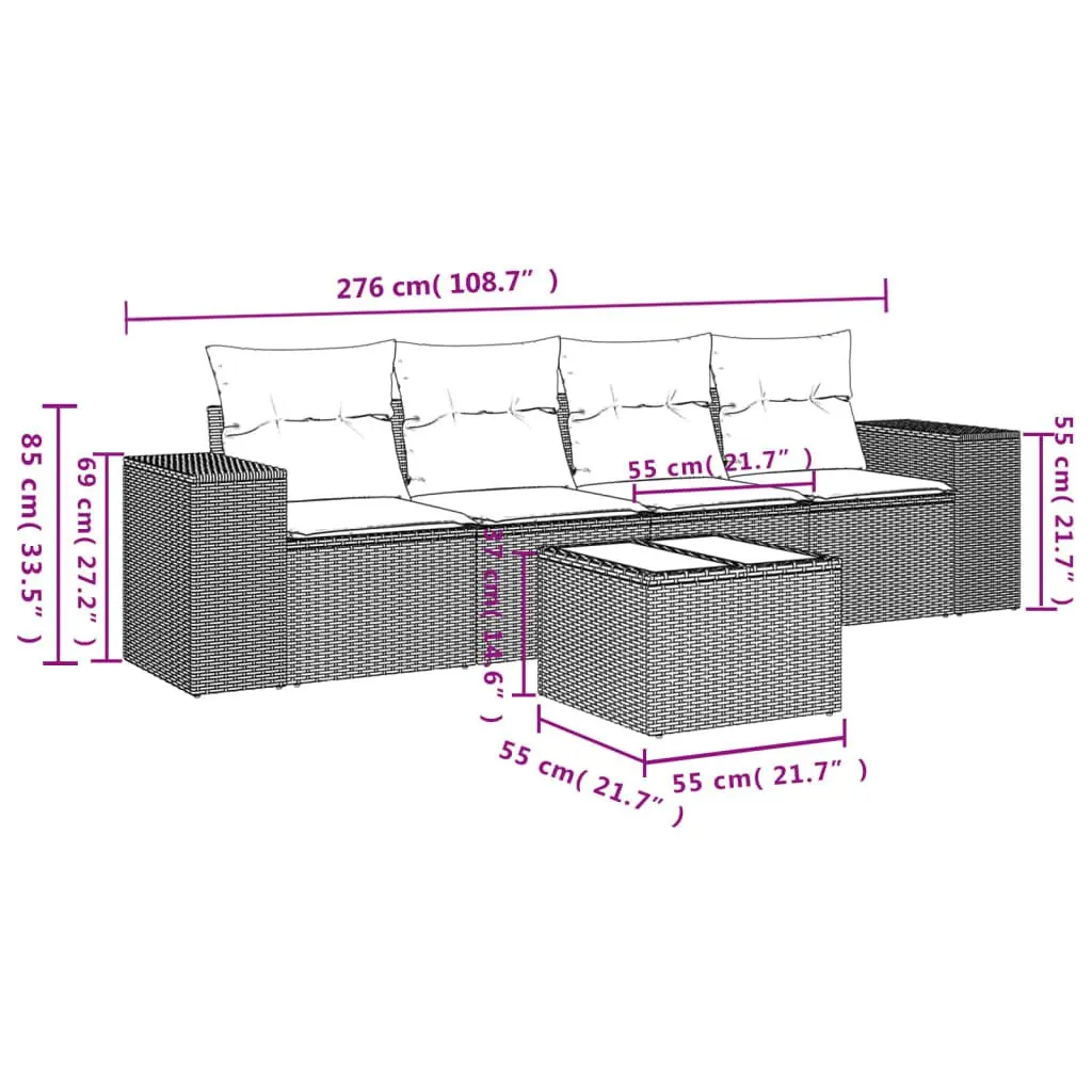 5-Piece Outdoor Sofa Set