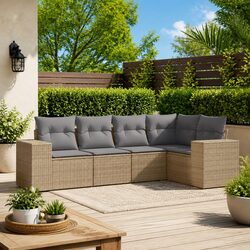Comfortable 5-Piece Garden Sofa Set with Easy Maintenance