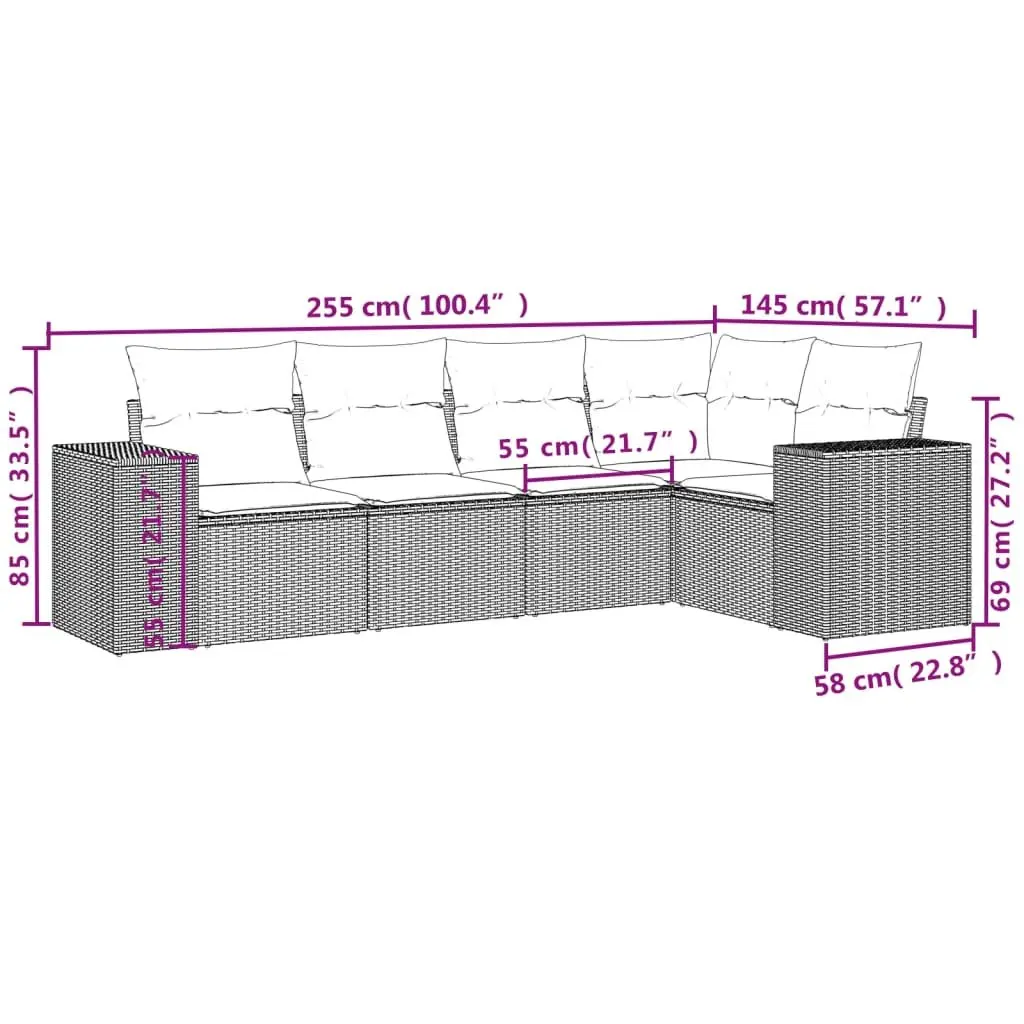5-Piece Outdoor Sofa Set