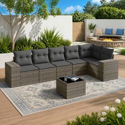 Comfortable and Practical 7 Piece Outdoor Sofa Set