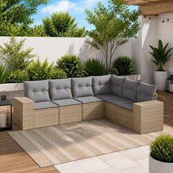 Comfortable and Practical 6-Piece Garden Sofa Set