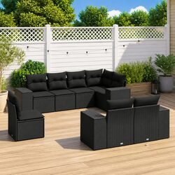 Reliable 8 Piece Garden Sofa Set with Cushions