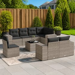 Comfortable and Reliable 9 Piece Outdoor Sofa Set
