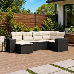 Stylish 6-Piece Outdoor Sofa Set with Washable Cushions