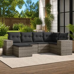 Comfortable 6 Piece Garden Sofa Set with Practical Features