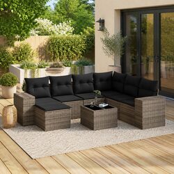 Comfortable and Reliable 8-Piece Garden Sofa Set