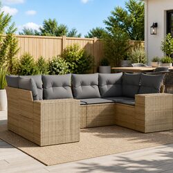 Comfortable and Reliable 6 Piece Garden Sofa Set