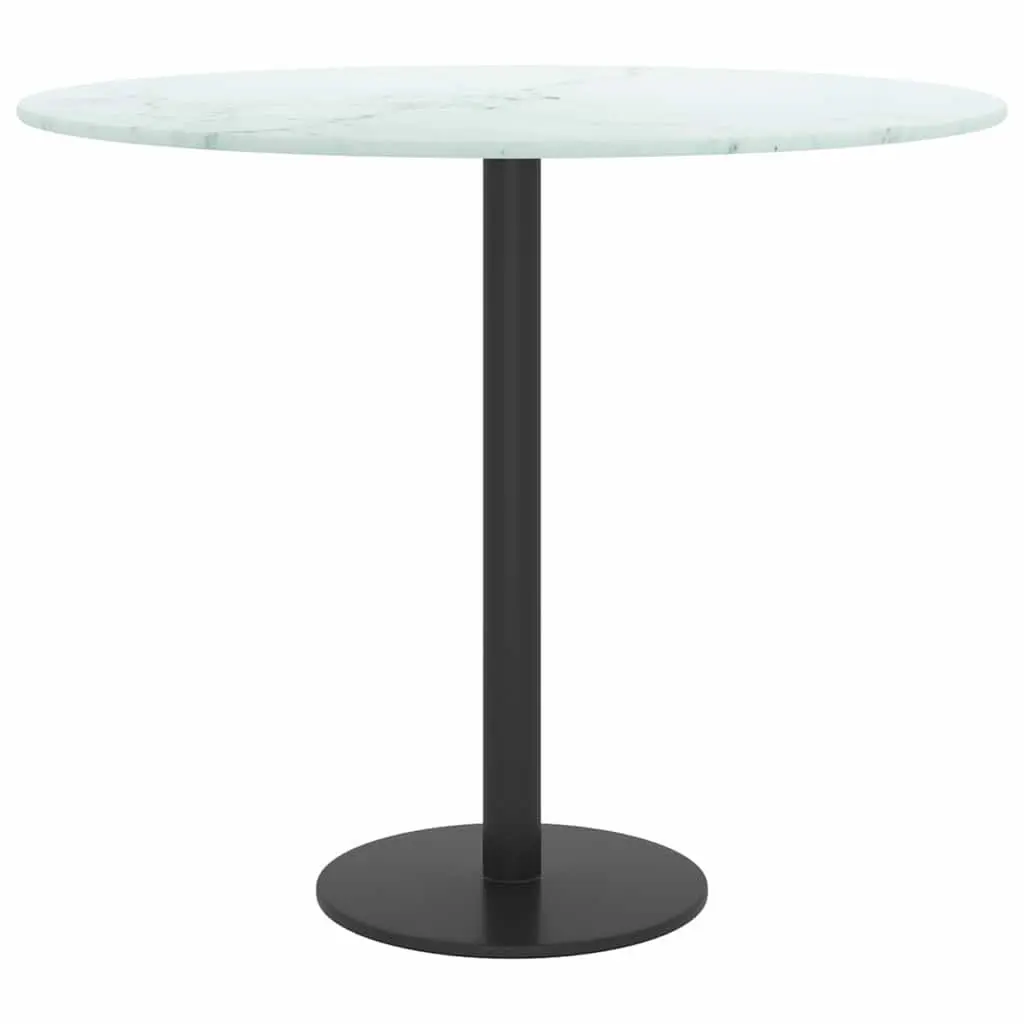 Ø50cm Tempered Glass Table Top with Marble Finish