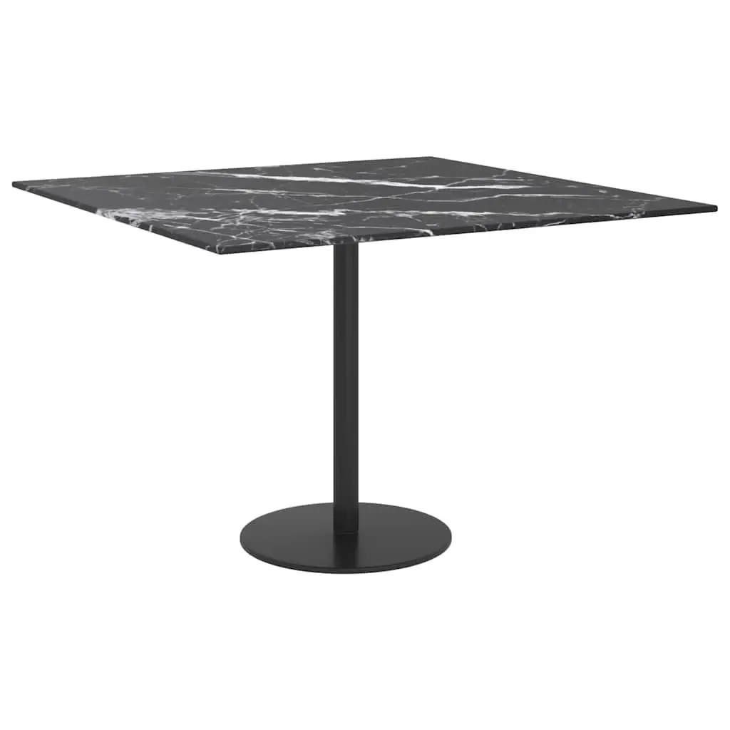 60x60cm Black Marble Glass Table Top