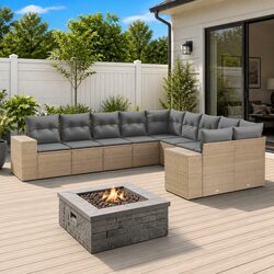 Warm and Comfortable 10-Piece Outdoor Sofa Set