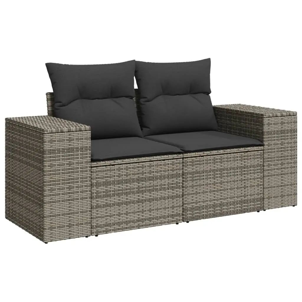 Garden Sofa Set 11 Piece Outdoor Furniture Patio Lounge Grey Poly Rattan
