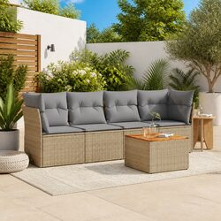 Comfortable and Practical 5-Piece Garden Sofa Set