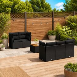 Comfortable 6 Piece Garden Sofa Set with Practical Design