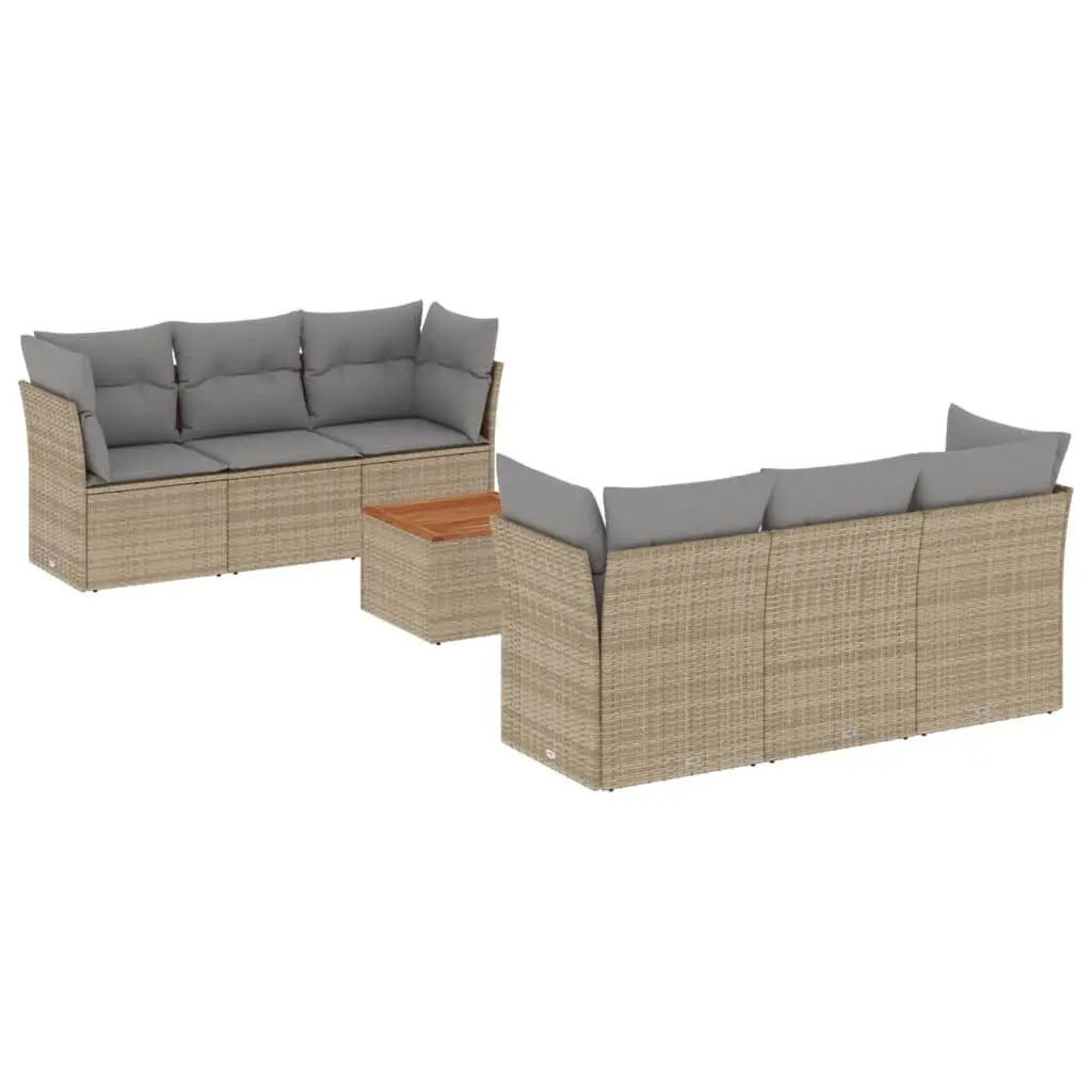 7 Piece Beige Patio Furniture Set