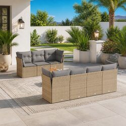 Comfortable and Durable 8-Piece Outdoor Sofa Set