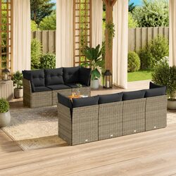 Reliable Comfort with the 8-Piece Outdoor Sofa Set in Grey