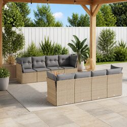 Practical 9-Piece Garden Sofa Set with Cushions