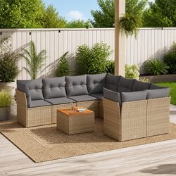 Reliable 9 Piece Outdoor Sofa Set with Comfort in Mind