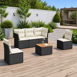 Reliable 6 Piece Garden Sofa Set with Cushions