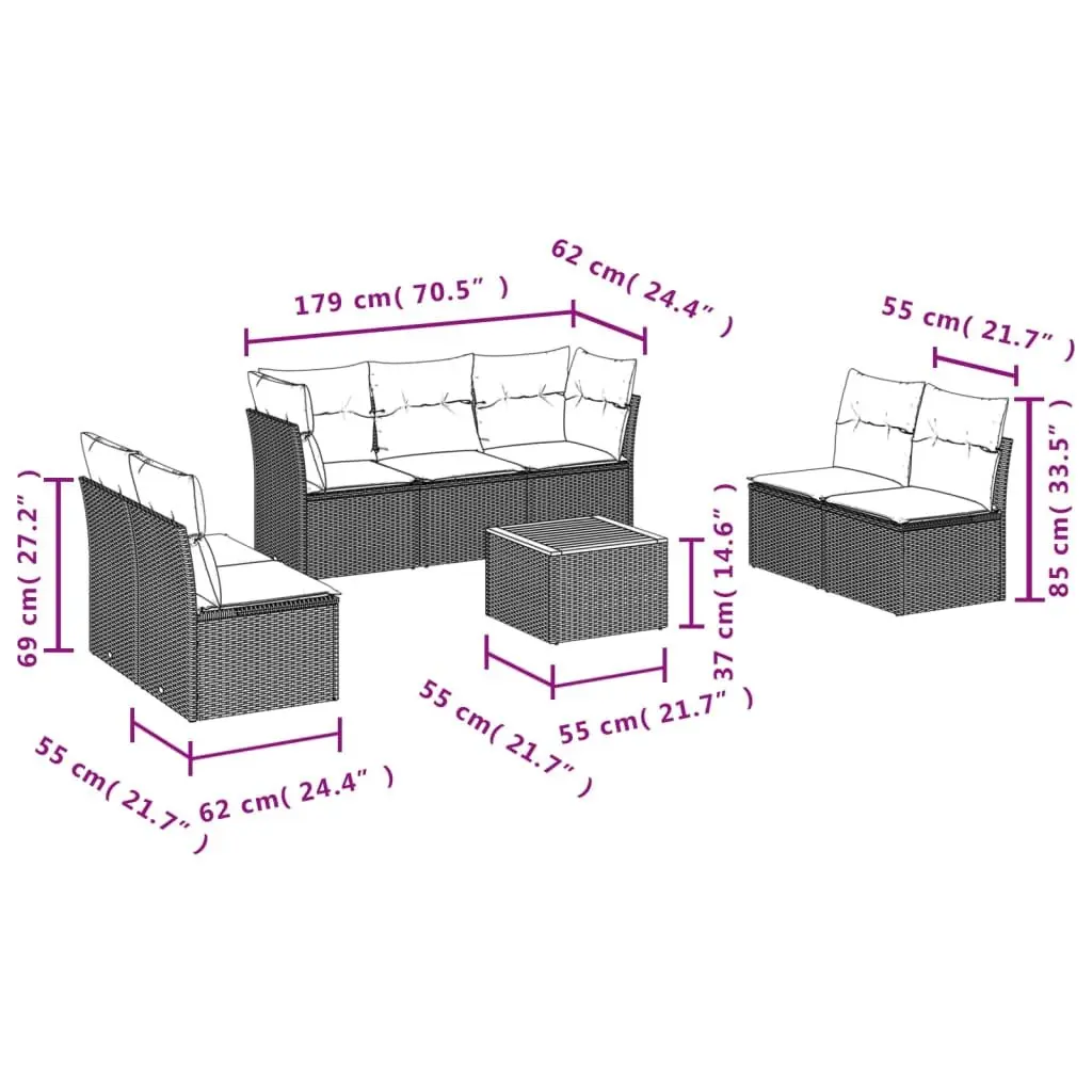 8-Piece Garden Sofa Set