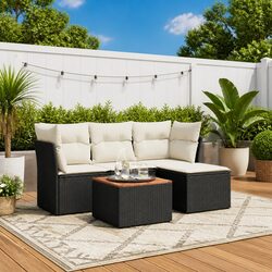 Quality 5 Piece Outdoor Sofa Set with Cushions