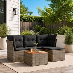 Stylish 5 Piece Outdoor Garden Sofa Set in Grey