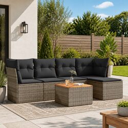 Comfortable and Practical 6 Piece Garden Sofa Set