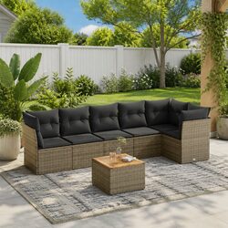 Reliable 7 Piece Garden Sofa Set for Outdoor Use