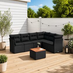 Warm and Welcoming 7-Piece Garden Sofa Set with Cushions
