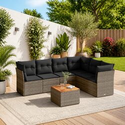 Comfortable and Practical 7 Piece Garden Sofa Set