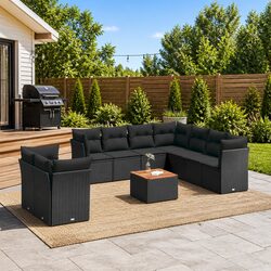 Reliable 10-Piece Garden Sofa Set with Comfort in Mind