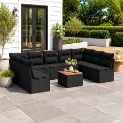 Quality Outdoor 10-Piece Sofa Set with Padded Cushions