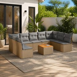 Comfort and Style: 10 Piece Outdoor Garden Sofa Set