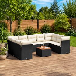 Warm and Inviting 10-Piece Garden Sofa Set with Cushions