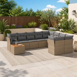 Comfortable 10-Piece Garden Lounge Set with Easy Care