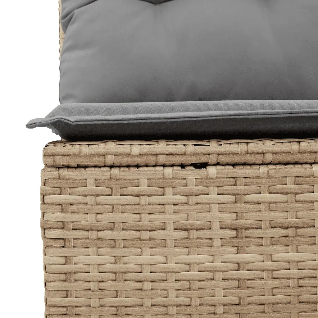 Outdoor Garden Sofa Set Modular Patio Furniture 11 Piece Beige with Cushions