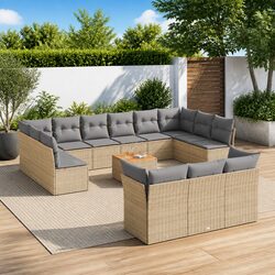 14 Piece Outdoor Sofa Set with Comfortable Cushions