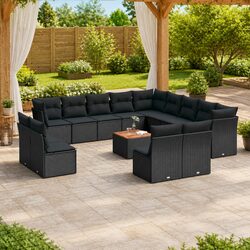 Comfortable 14-Piece Garden Sofa Set with Removable Covers
