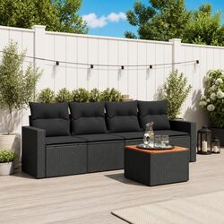 Warm and Reliable 5 Piece Garden Sofa Set with Cushions