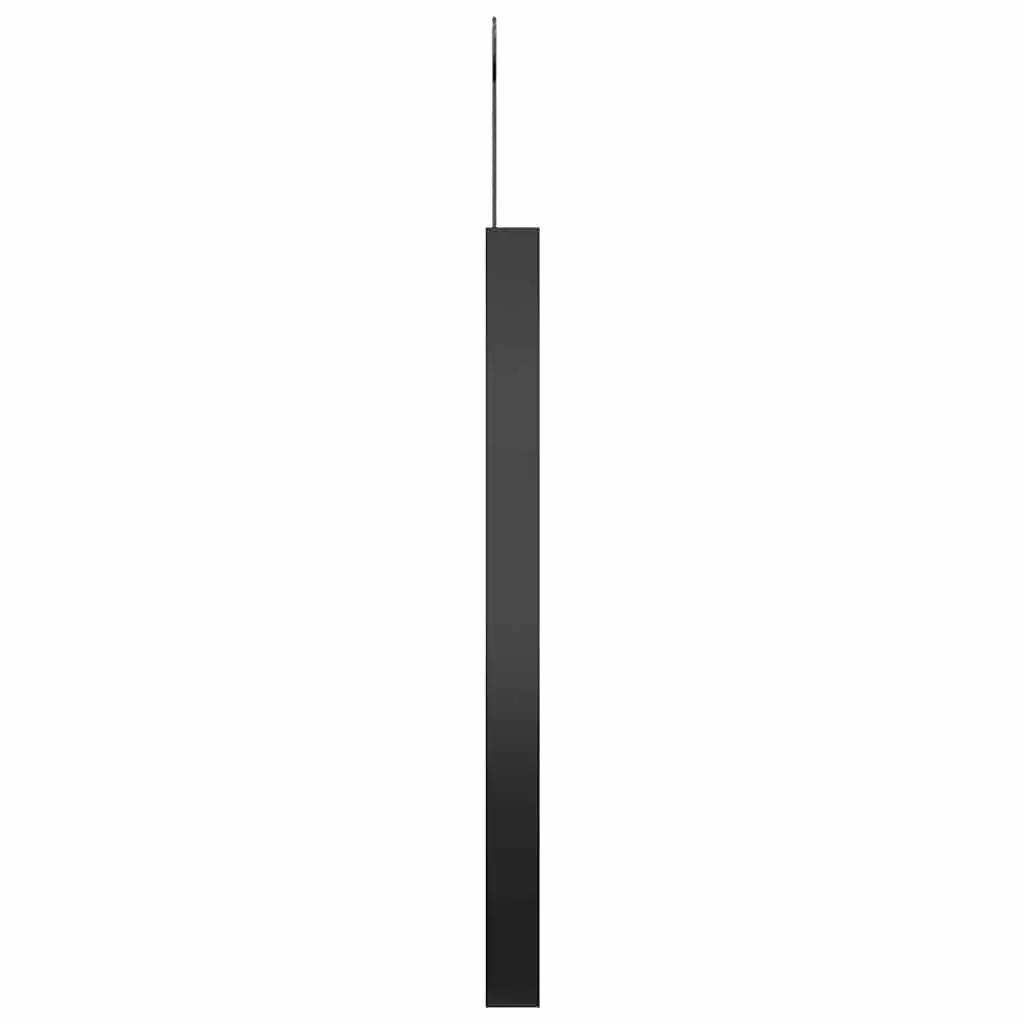 Hanging Wall Mirror Black 40cm Modern Home Decor with Hook Steel Frame