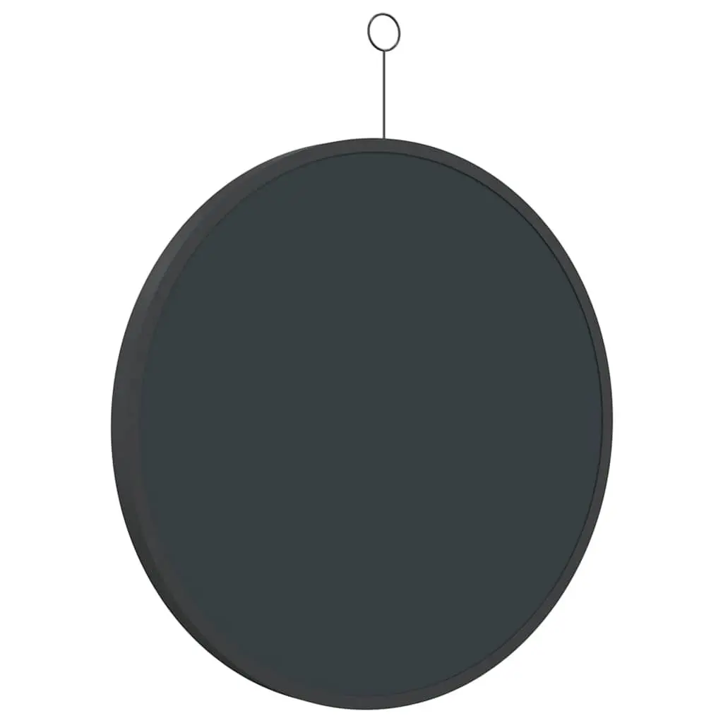 Hanging Wall Mirror Black 50cm Diameter Modern Home Decor